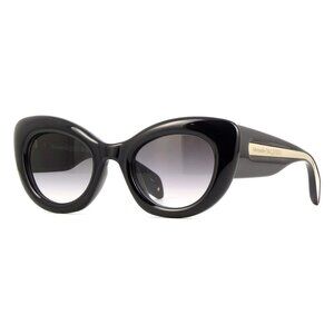 New ALEXANDER MCQUEEN Black Cat Eye AM0403S 001 Sunglasses Women